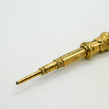 Victorian 9ct Yellow Gold Cased Bloodstone Set Propelling Pencil Antique c1880