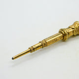 Victorian 9ct Yellow Gold Cased Bloodstone Set Propelling Pencil Antique c1880