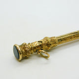 Victorian 9ct Yellow Gold Cased Bloodstone Set Propelling Pencil Antique c1880