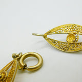 Chinese Export Sterling Silver Gilt & Enamel Floral Filigree Bracelet Mid-Century c1950