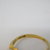 9ct Yellow Gold Pearl Set Dress Ring Vintage c1980 Birmingham