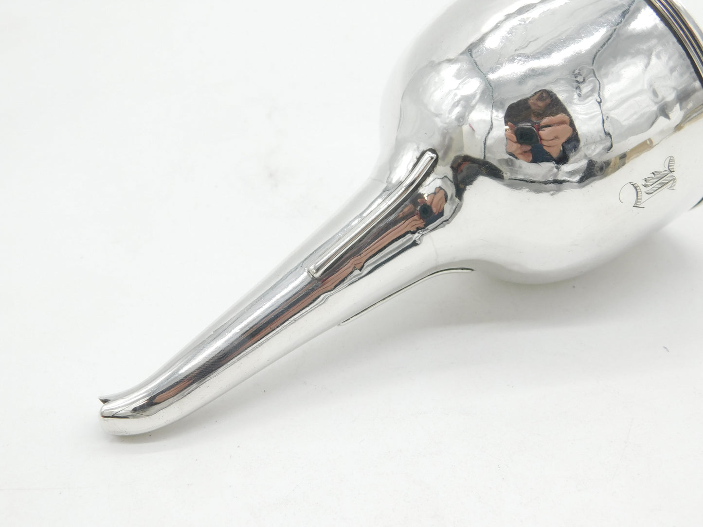 George III Sterling Silver 'L' Initial Wine Funnel Antique 1817 London