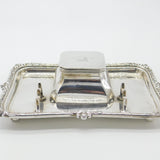 Sterling Silver Hukin & Heath Desktop Inkstand Boar Crest Antique 1921 Art Deco