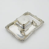 Sterling Silver Hukin & Heath Desktop Inkstand Boar Crest Antique 1921 Art Deco