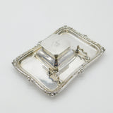 Sterling Silver Hukin & Heath Desktop Inkstand Boar Crest Antique 1921 Art Deco