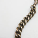 Sterling Silver Graduating Double Albert Watch Chain Spinner Fob 1921 Antique