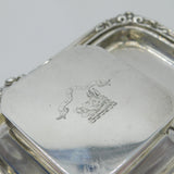 Sterling Silver Hukin & Heath Desktop Inkstand Boar Crest Antique 1921 Art Deco