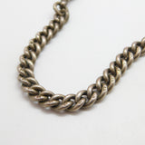 Sterling Silver Graduating Double Albert Watch Chain Spinner Fob 1921 Antique