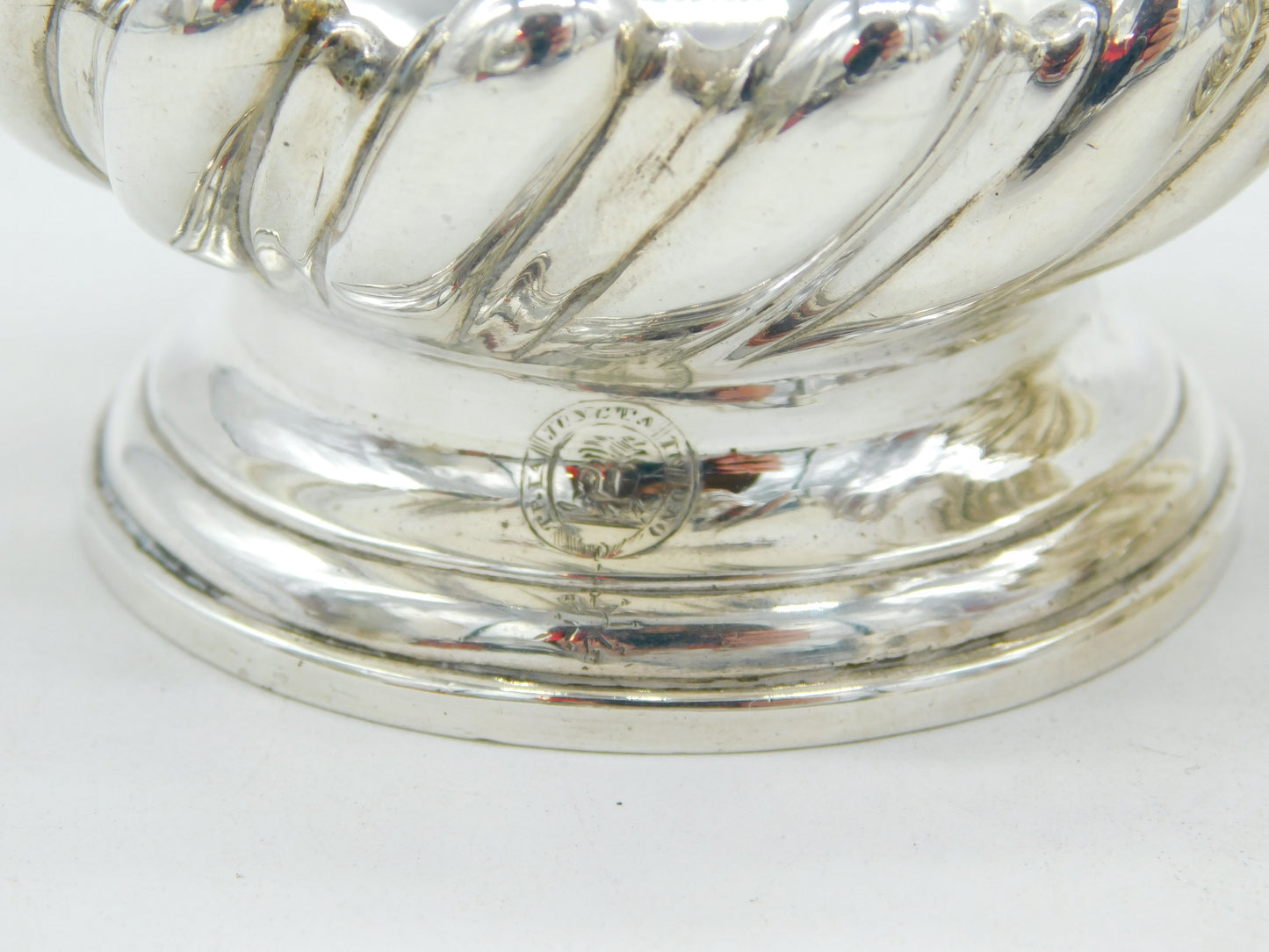 George IV Pair of Sterling Silver Order of Bath Salt Cellars Antique 1828 London