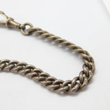 Sterling Silver Graduating Double Albert Watch Chain Spinner Fob 1921 Antique