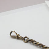 Sterling Silver Graduating Double Albert Watch Chain Spinner Fob 1921 Antique