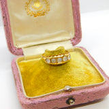 Victorian 18ct Yellow Gold Cabochon Moonstone Boat Ring Antique 1899 Chester