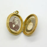 Victorian 9ct Gold Back & Front Enamel 'In Memory Of' Mourning Locket Antique c1880