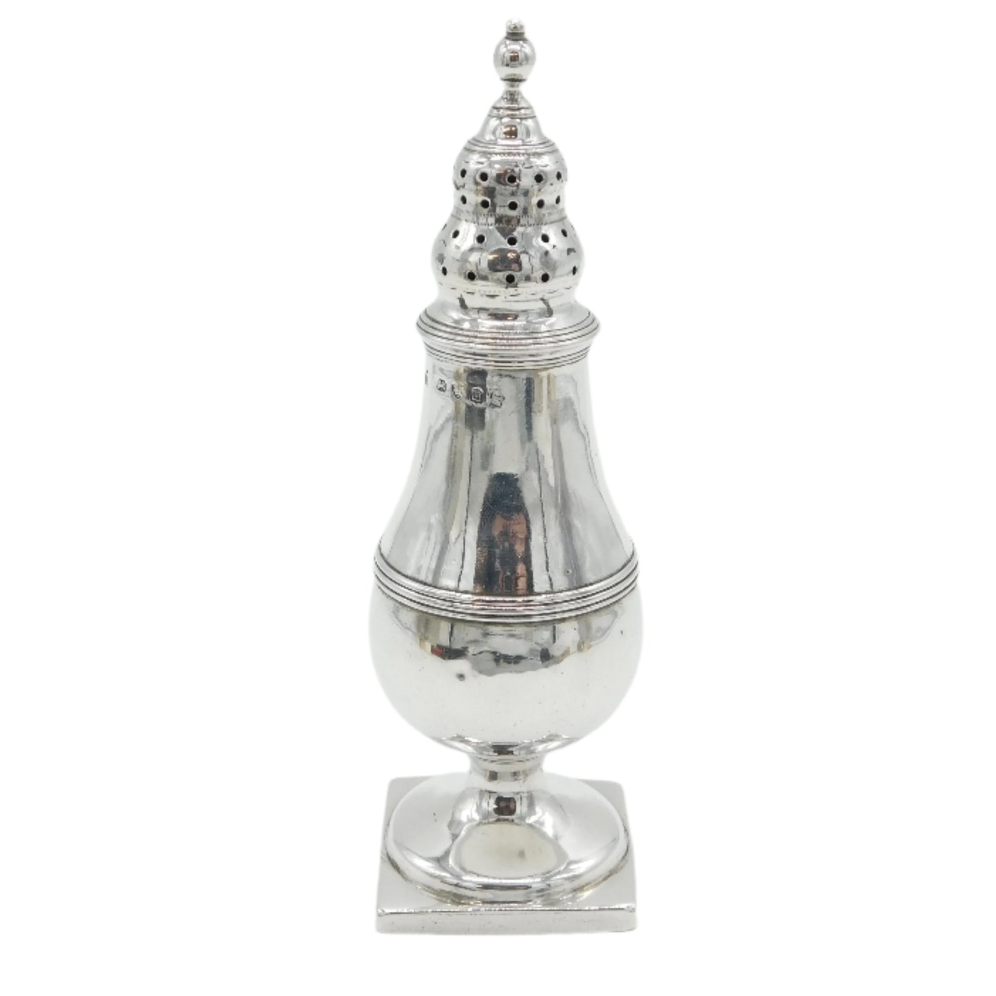 George III Sterling Silver Pedestal Sugar Caster Muffineer Antique 1803 London