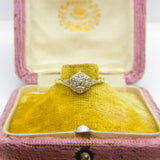 Victorian 18ct Yellow Gold 0.1ct Diamond Set Floral Cluster Ring Antique c1890