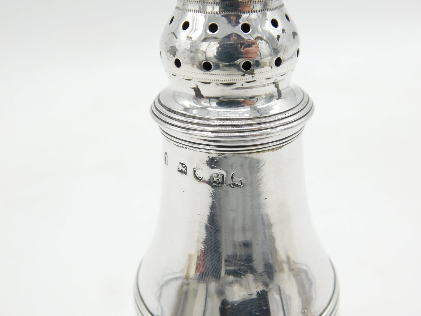 George III Sterling Silver Pedestal Sugar Caster Muffineer Antique 1803 London