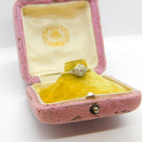 Victorian 18ct Yellow Gold 0.1ct Diamond Set Floral Cluster Ring Antique c1890