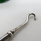 Edwardian Sterling Silver Golf Club Button Hook Fob Antique 1908 Birmingham
