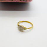 Victorian 18ct Yellow Gold 0.1ct Diamond Set Floral Cluster Ring Antique c1890