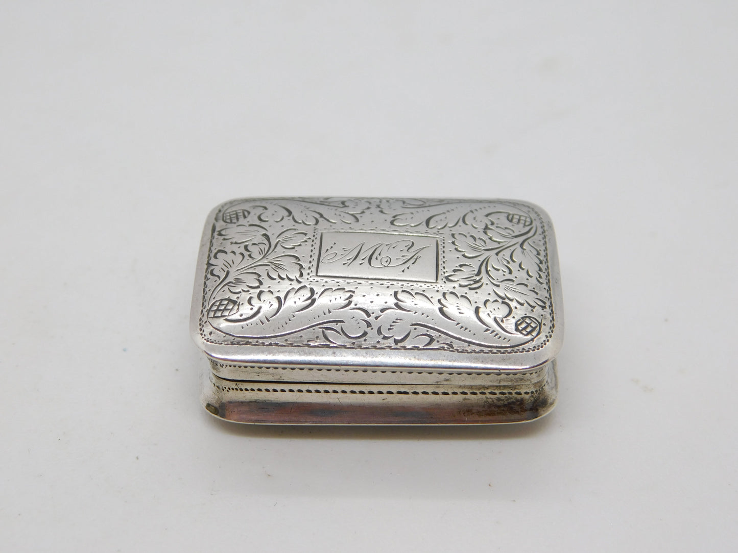 William IV Sterling Silver Vinaigrette Antique 1835 Birmingham Nathaniel Mills