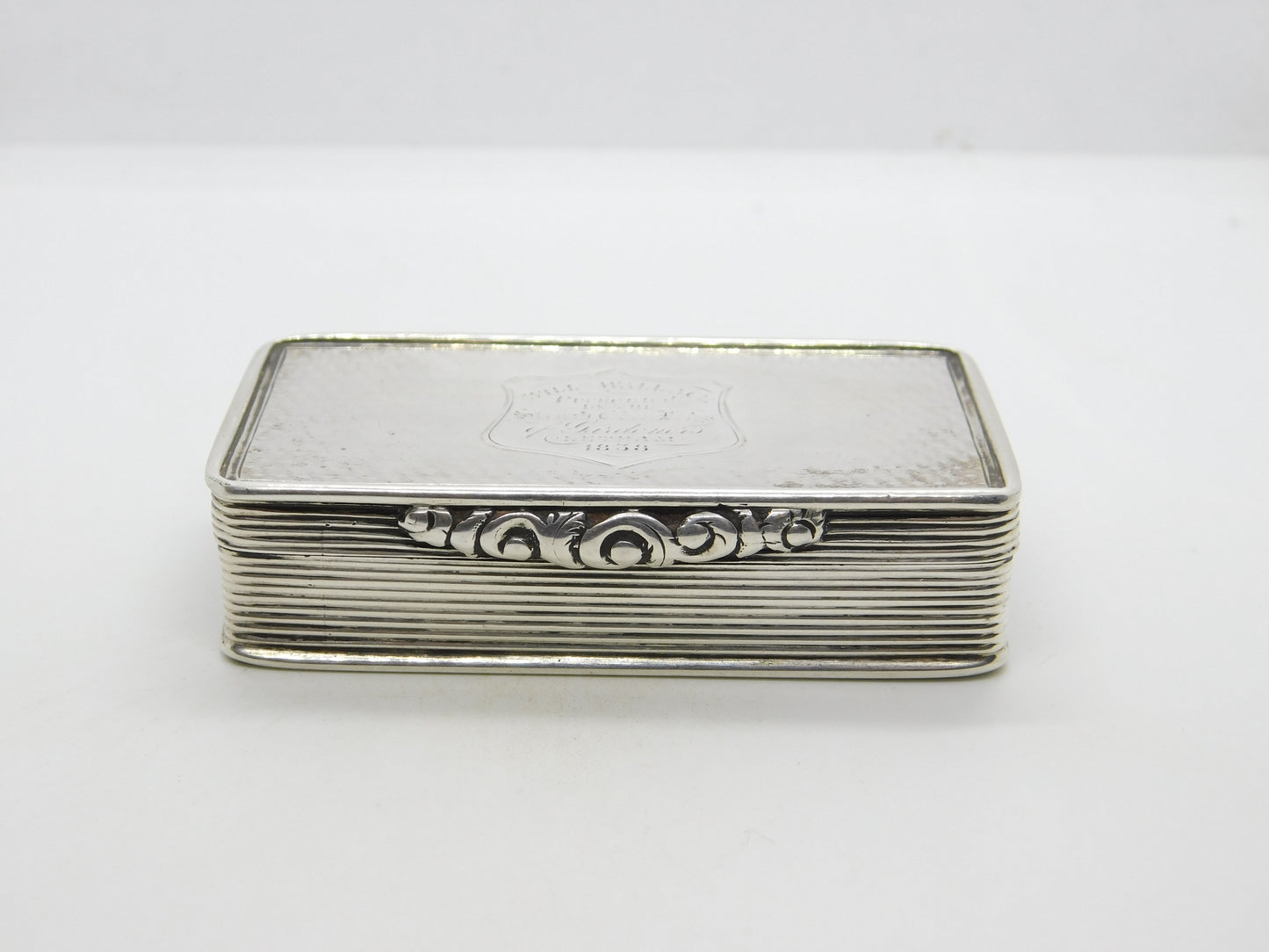 George IV Sterling Silver Lined Snuff Box Antique 1827 Birmingham