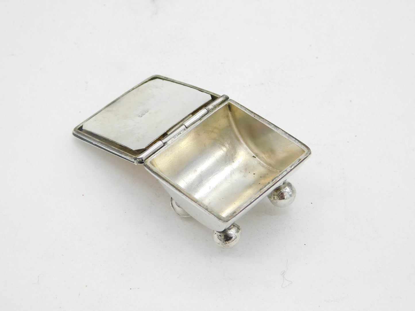 Sterling Silver Victorian Stamp Set Stamp Case or Box Vintage c1970