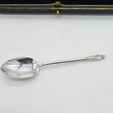 Victorian Boxed Sterling Silver Apostle Spoon Set Antique 1890 London