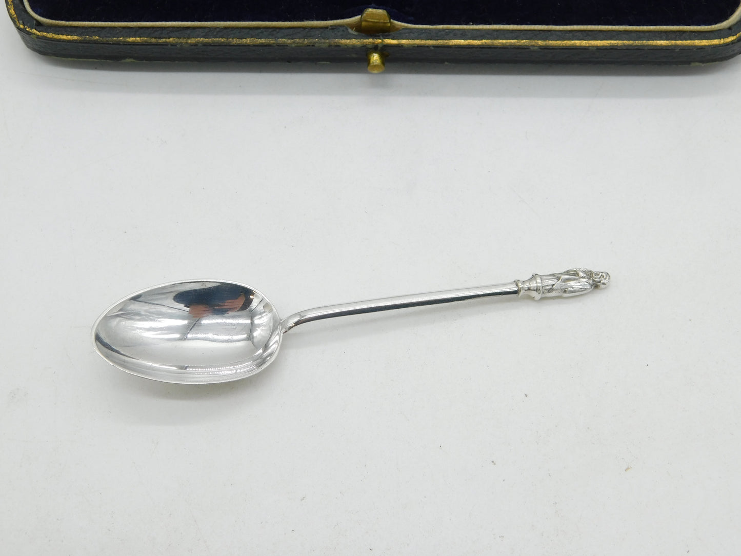 Victorian Boxed Sterling Silver Apostle Spoon Set Antique 1890 London