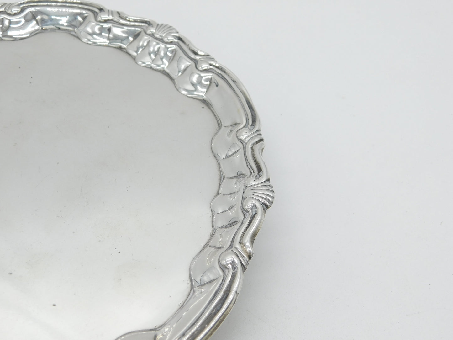 George II Sterling Silver Salver Dish Antique 1755 London William Peaston