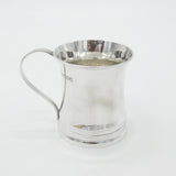 Sterling Silver Curved Form Christening Mug Tankard 1912 London Antique