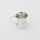 Sterling Silver Curved Form Christening Mug Tankard 1912 London Antique