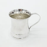 Sterling Silver Curved Form Christening Mug Tankard 1912 London Antique