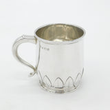 Sterling Silver Leaf Pattern Christening Mug 1937 Birmingham Adie Bros. Antique