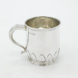 Sterling Silver Leaf Pattern Christening Mug 1937 Birmingham Adie Bros. Antique