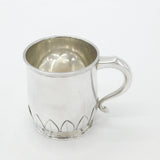 Sterling Silver Leaf Pattern Christening Mug 1937 Birmingham Adie Bros. Antique