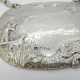 Sterling Silver Hunting Shooting Interest Decanter Label Vintage 1967 London