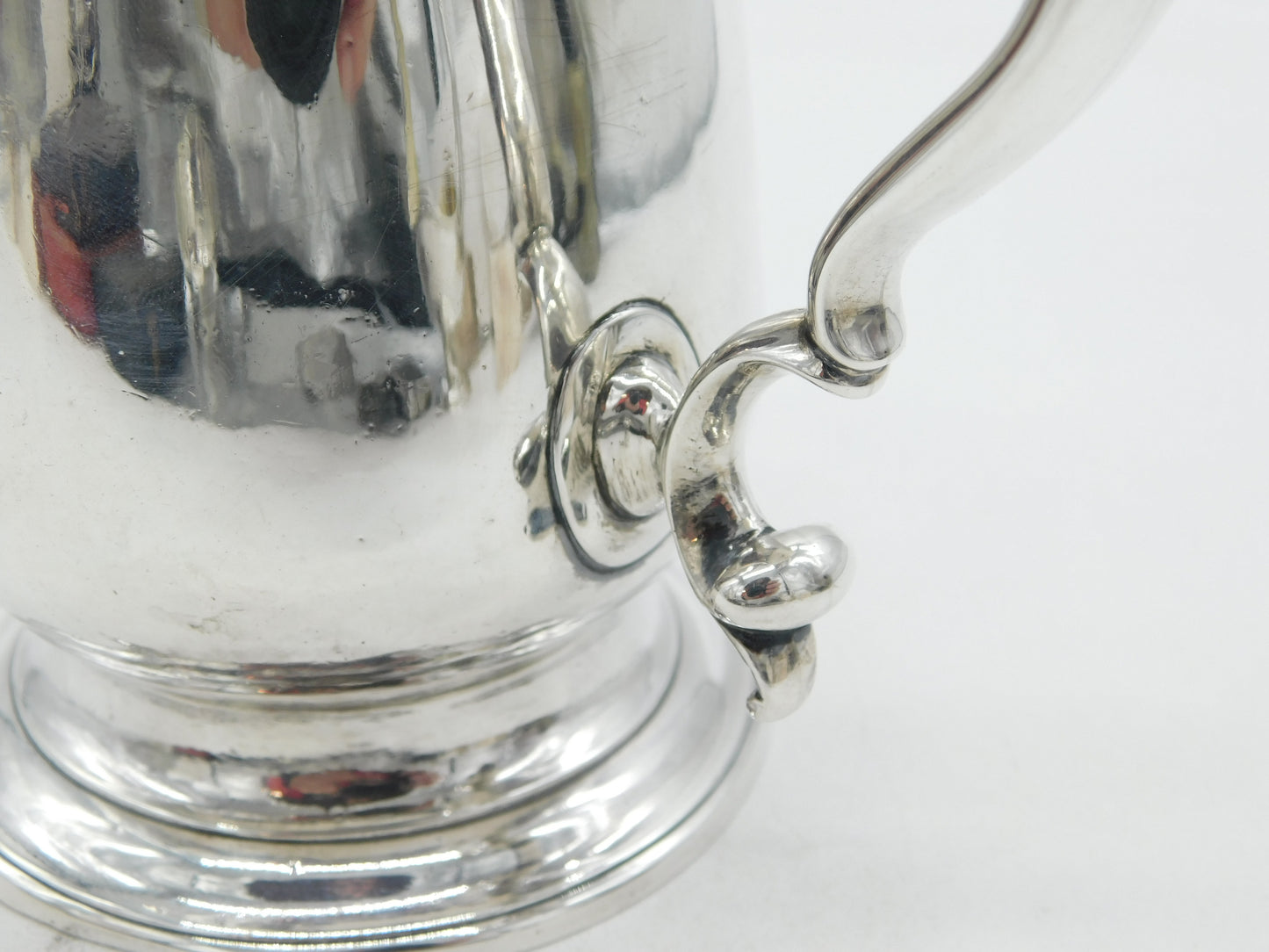 George III Sterling Silver Baluster Pint Tankard Mug Antique 1802 London