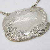 Sterling Silver Hunting Shooting Interest Decanter Label Vintage 1967 London