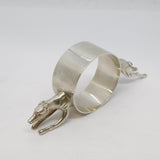 Sterling Silver Cast Novelty Racing Greyhound Napkin Ring Vintage 1978 Birmingham