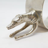 Sterling Silver Cast Novelty Racing Greyhound Napkin Ring Vintage 1978 Birmingham