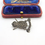 TLM Sterling Silver WWI 'Hampshire Yeomanry Carabiniers' Sweetheart Brooch c1915