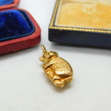 9ct Yellow Gold Australian Koala Charm Pendant Vintage 1971 Birmingham