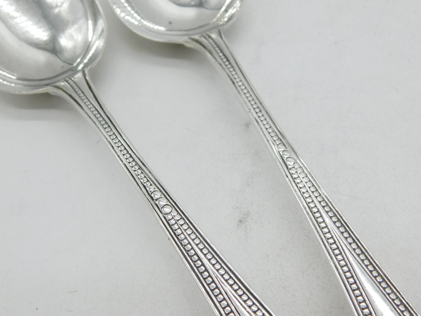 George III Sterling Silver Sailing Ship Serving Spoons Antique c1770 London