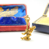 9ct Yellow Gold Articulated Singing In The Rain Charm Pendant Vintage 1982