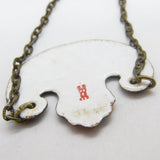 Early Victorian Bilston Enamel Sherry Decanter Label Antique c1840 Floral