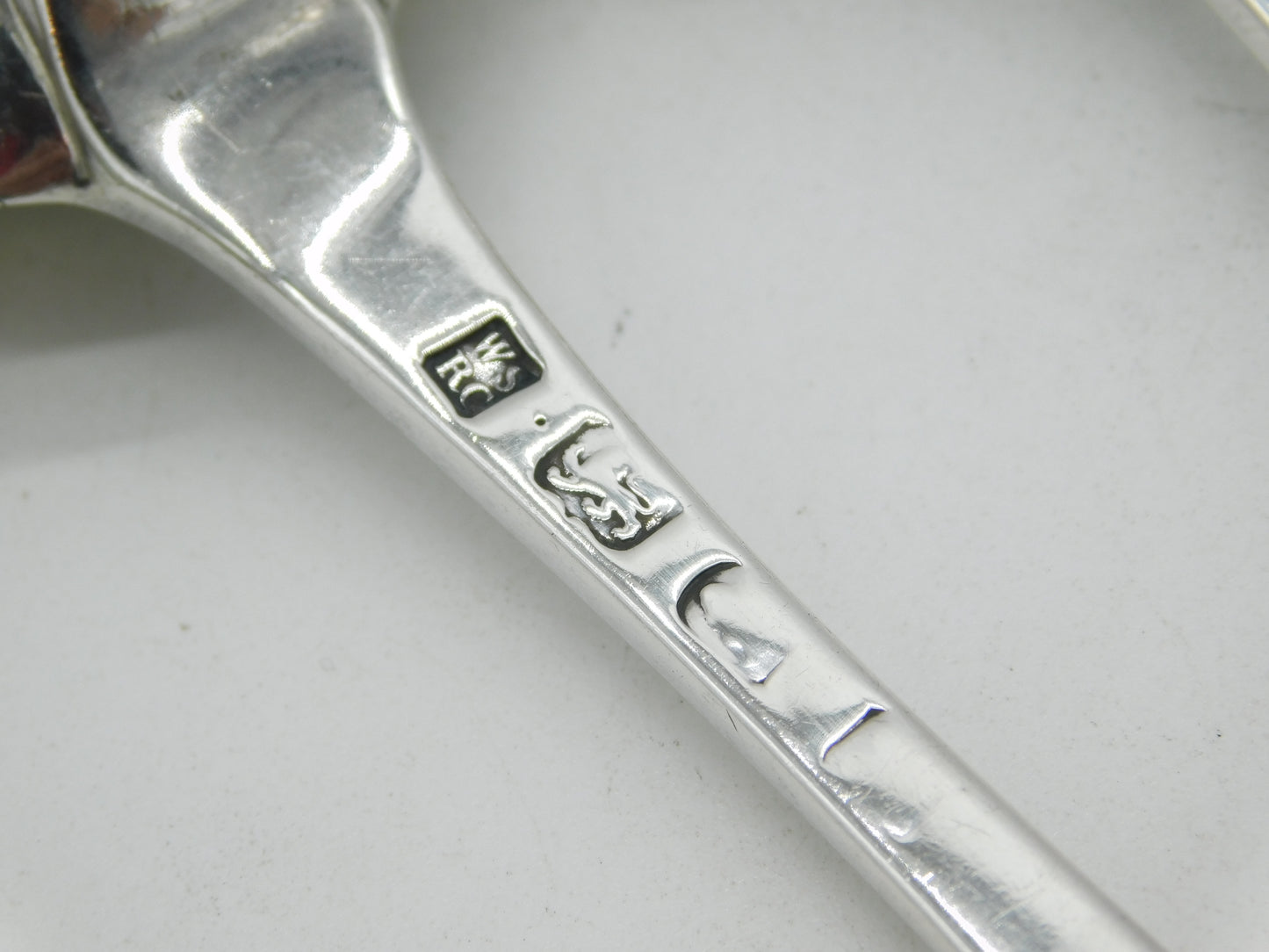 George III Sterling Silver Sailing Ship Serving Spoons Antique c1770 London