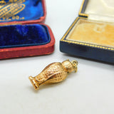 9ct Yellow Gold Wise Owl Charm Pendant Vintage 1967 London