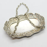 Sterling Silver Scallop Edge Pernod Decanter Label Vintage 1985 Sheffield