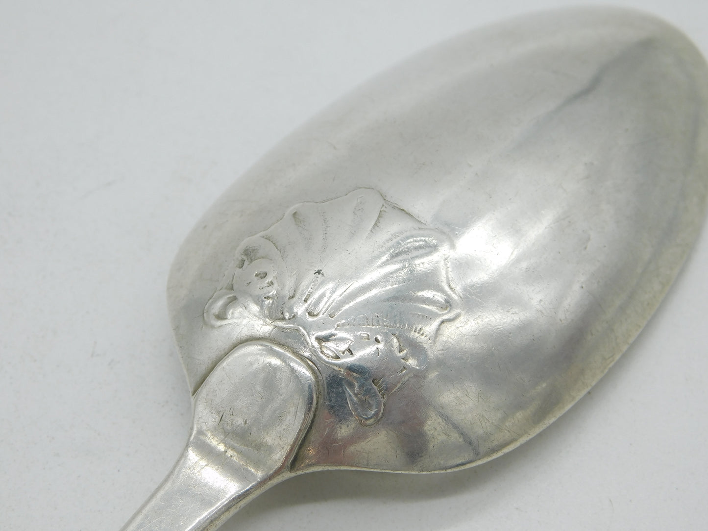 George II Sterling Silver Picture Tablespoon Antique 1758 London