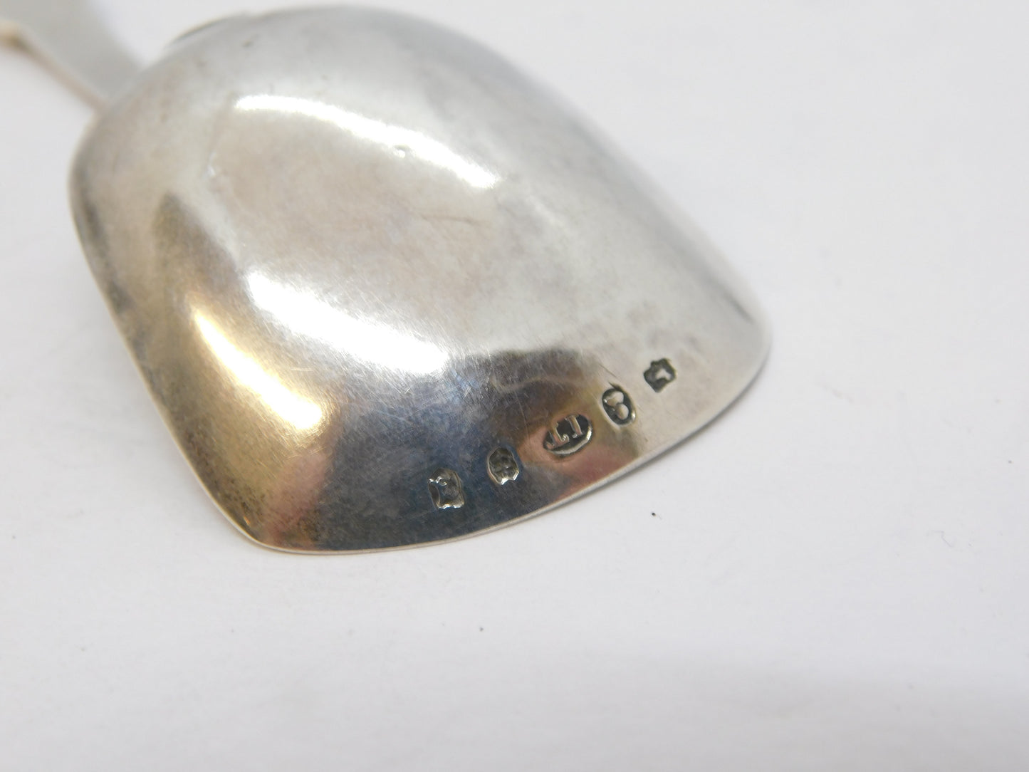 George IV Sterling Silver Floral Pattern Tea Caddy Spoon Antique 1824 Birmingham